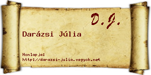 Darázsi Júlia névjegykártya