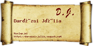 Darázsi Júlia névjegykártya